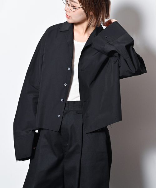 CITYSHOP(シティーショップ)の「OPEN COLLAR C/S シャツ(シャツ/ブラウス・レディース・ブラック/ブルー系その他・FREE)」の10枚目の写真