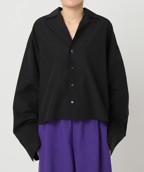 CITYSHOP(シティーショップ)の「OPEN COLLAR C/S シャツ(シャツ/ブラウス・レディース・ブラック/ブルー系その他・FREE)」の11枚目の写真