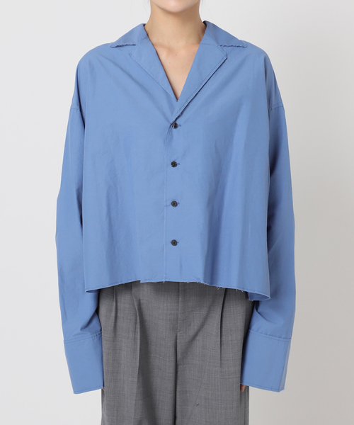 CITYSHOP(シティーショップ)の「OPEN COLLAR C/S シャツ(シャツ/ブラウス・レディース・ブラック/ブルー系その他・FREE)」の18枚目の写真