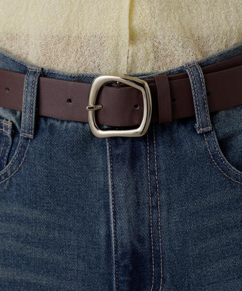 FREE'S MART（フリーズマート）の「ワイドバックルベルト（ベルト・レディース・ブラック/ブラウン・ﾌﾘ-）」の3枚目の写真