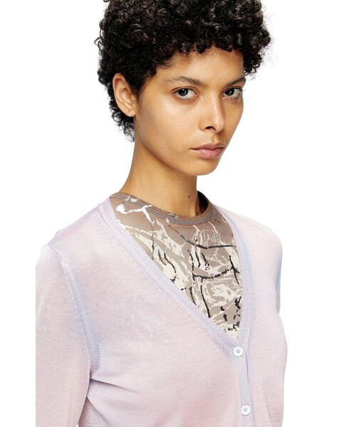 DIESEL(ディーゼル)の「ウィメンズ カーディガン M-VITTA(カーディガン/ボレロ・レディース・ライトピンク・MEDIUM/LARGE/SMALL/X-SMALL)」の3枚目の写真