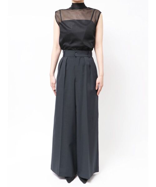 LAGUNAMOON(ラグナムーン)の「イージーケアワイドフレアパンツ(その他パンツ・レディース・ネイビー/モカ・SMALL/MEDIUM)」の14枚目の写真