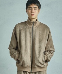 MEN'S BIGI（メンズビギ）の「【50th Anniv . 中田 慎介】 SUEDE LIKE/HOUND’S TOOTH TRACK JACKET（ブルゾン）」