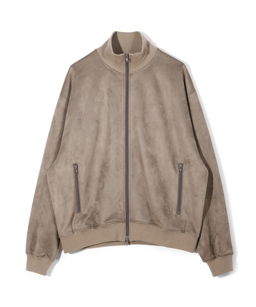 MEN'S BIGI（メンズビギ）の「【50th Anniv . 中田 慎介】 SUEDE LIKE/HOUND’S TOOTH TRACK JACKET（ブルゾン・メンズ・ブラウン/ベージュ・02/01）」の2枚目の写真