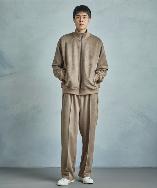 MEN'S BIGI（メンズビギ）の「【50th Anniv . 中田 慎介】 SUEDE LIKE/HOUND’S TOOTH TRACK JACKET（ブルゾン・メンズ・ブラウン/ベージュ・02/01）」の17枚目の写真