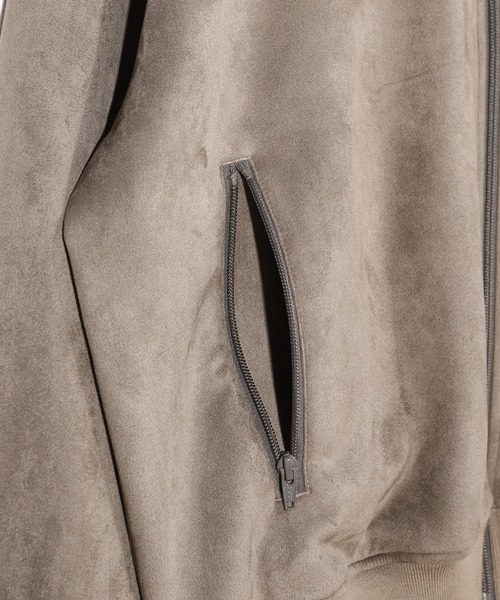 MEN'S BIGI（メンズビギ）の「【50th Anniv . 中田 慎介】 SUEDE LIKE/HOUND’S TOOTH TRACK JACKET（ブルゾン・メンズ・ブラウン/ベージュ・02/01）」の6枚目の写真