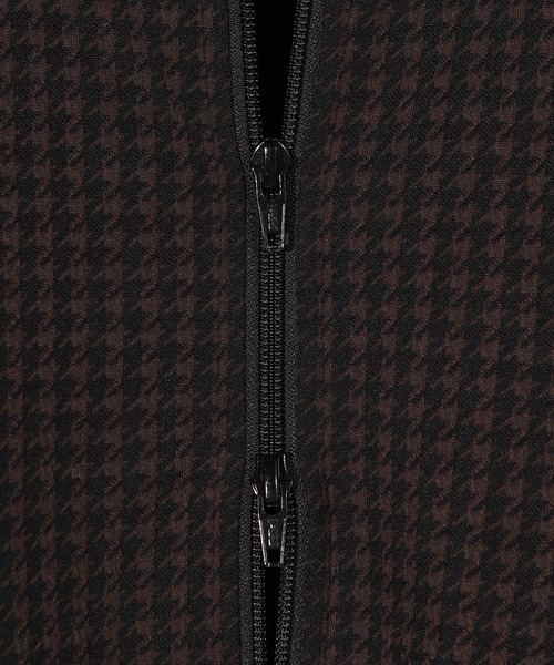 MEN'S BIGI（メンズビギ）の「【50th Anniv . 中田 慎介】 SUEDE LIKE/HOUND’S TOOTH TRACK JACKET（ブルゾン・メンズ・ブラウン/ベージュ・02/01）」の5枚目の写真