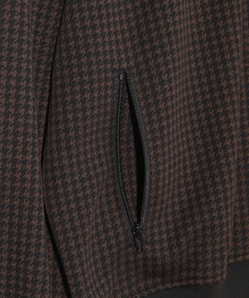 MEN'S BIGI（メンズビギ）の「【50th Anniv . 中田 慎介】 SUEDE LIKE/HOUND’S TOOTH TRACK JACKET（ブルゾン・メンズ・ブラウン/ベージュ・02/01）」の7枚目の写真