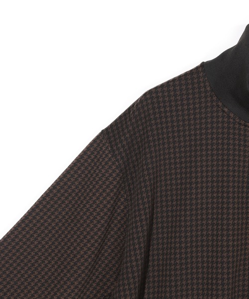 MEN'S BIGI（メンズビギ）の「【50th Anniv . 中田 慎介】 SUEDE LIKE/HOUND’S TOOTH TRACK JACKET（ブルゾン・メンズ・ブラウン/ベージュ・02/01）」の4枚目の写真