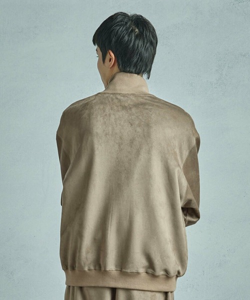 MEN'S BIGI（メンズビギ）の「【50th Anniv . 中田 慎介】 SUEDE LIKE/HOUND’S TOOTH TRACK JACKET（ブルゾン・メンズ・ブラウン/ベージュ・02/01/03）」の3枚目の写真