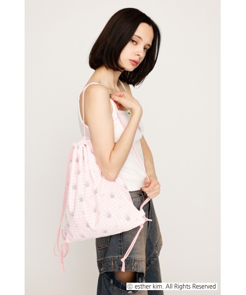 SLY(スライ)の「Esther Bunny x SLY KNAP SACK エスターバニー スライ ナップサック(バックパック/リュック・レディース・ピンク系その他・FREE)」の3枚目の写真