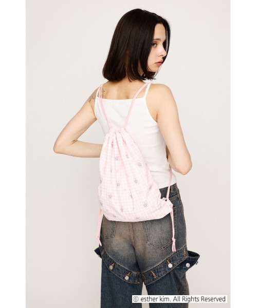 SLY(スライ)の「Esther Bunny x SLY KNAP SACK エスターバニー スライ ナップサック(バックパック/リュック・レディース・ピンク系その他・FREE)」の4枚目の写真