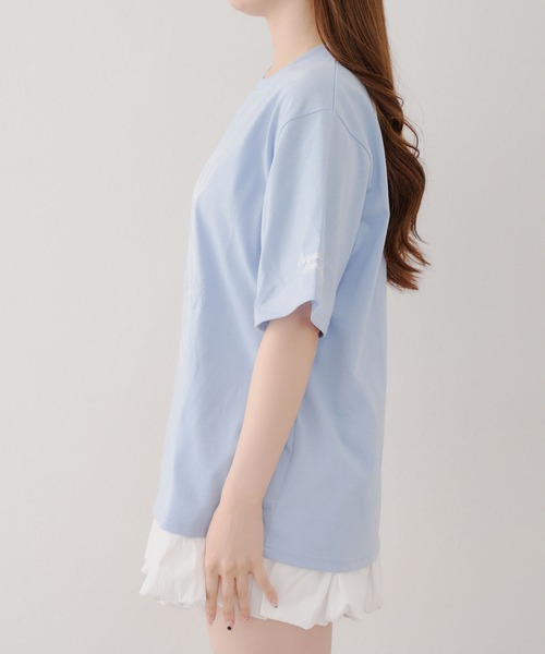 Another Branch olive des olive(アナザーブランチオリーブデオリーブ)の「刺繍クマBIGT(Tシャツ/カットソー・レディース・オフホワイト/ブルー/チャコールグレー・FREE)」の15枚目の写真