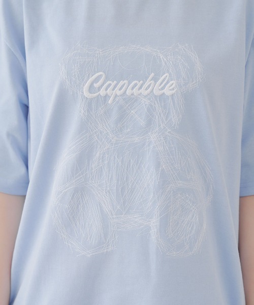 Another Branch olive des olive(アナザーブランチオリーブデオリーブ)の「刺繍クマBIGT(Tシャツ/カットソー・レディース・オフホワイト/ブルー/チャコールグレー・FREE)」の12枚目の写真