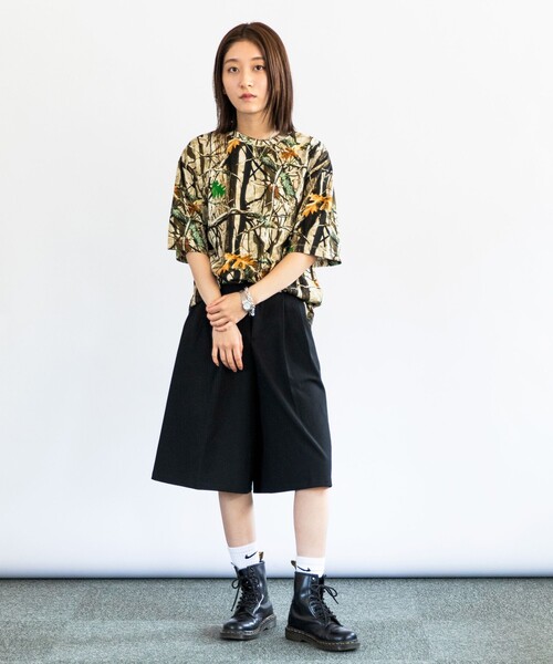 City Ambient Products（シティアンビエントプロダクツ）の「City Ambient Products: ツリー カモフラージュ プリント Tシャツ（Tシャツ/カットソー・メンズ・ブラック/オリーブ・MEDIUM/LARGE/SMALL）」の3枚目の写真