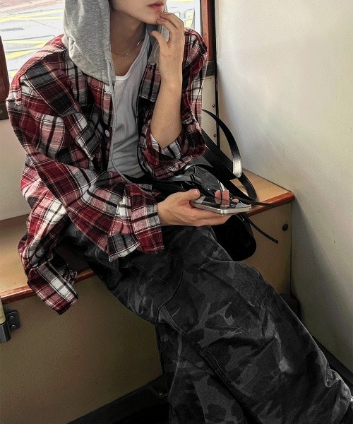 COSYHARU（コシハル）の「ミリタリーカーゴパンツ（カーゴパンツ・メンズ・ベージュ/チャコール・FREE）」の14枚目の写真