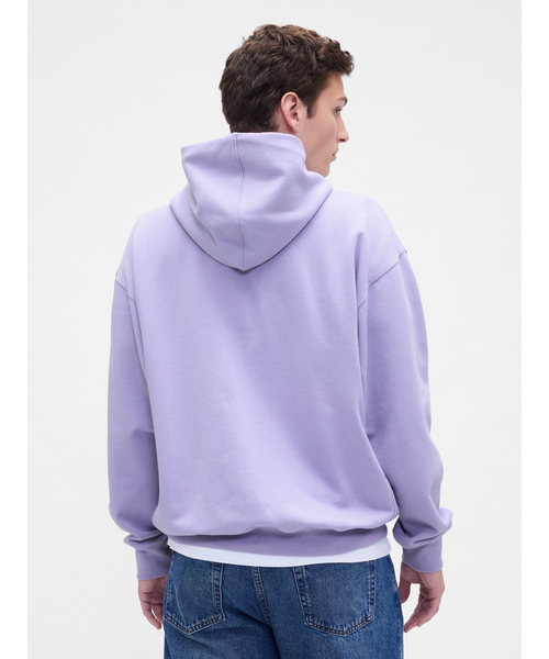 GAP（ギャップ）の「ヘビーウェイト オーバーサイズ GAPロゴパーカー（パーカー・メンズ・パープル系その他/ブラウン/ブルー/ブラック・XS/S/M/L/XL）」の9枚目の写真