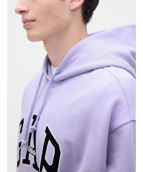 GAP（ギャップ）の「ヘビーウェイト オーバーサイズ GAPロゴパーカー（パーカー・メンズ・パープル系その他/ブラウン/ブルー/ブラック・XS/S/M/L/XL）」の11枚目の写真