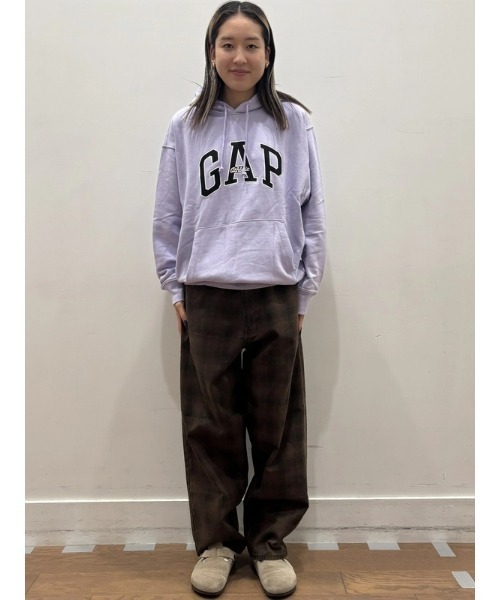 新品ヘビーウェイト オーバーサイズ GAPロゴパーカー　ブラウン　XLサイズ Gap公式オンラインストア | ヘビーウェイト オーバーサイズ GAP