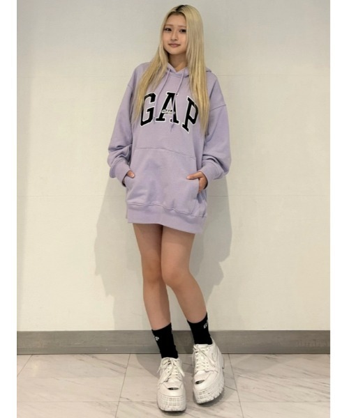 GAP ヘビーウェイト オーバーサイズGAPロゴパーカー オーバーサイズ ヘビーウェイト GAPロゴパーカー