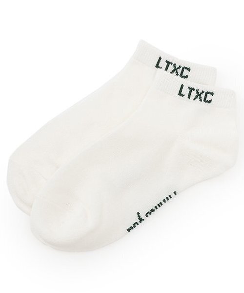 LOVETOXIC(ラブトキシック)の「【抗菌防臭】LTXCロゴスニーカー丈ソックス(ソックス/靴下・キッズ・モスグリーン/ホワイト/ブラック/サックスブルー・F)」の2枚目の写真