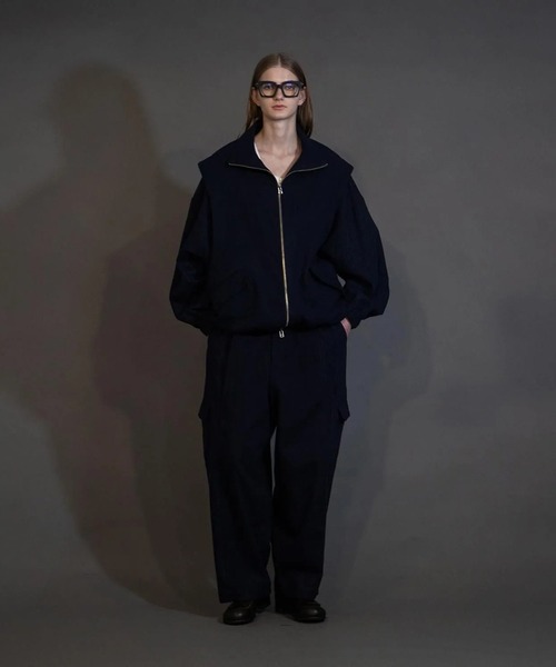 my beautiful landlet（マイビューティフルランドレット）の「【my beautiful landlet】BOILED COTTON WOOL（ブルゾン・メンズ・ブラック/ライトベージュ/ネイビー/マスタード・0/1）」の3枚目の写真