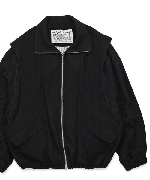 my beautiful landlet（マイビューティフルランドレット）の「【my beautiful landlet】BOILED COTTON WOOL（ブルゾン・メンズ・ブラック/ライトベージュ/ネイビー/マスタード・0/1）」の11枚目の写真