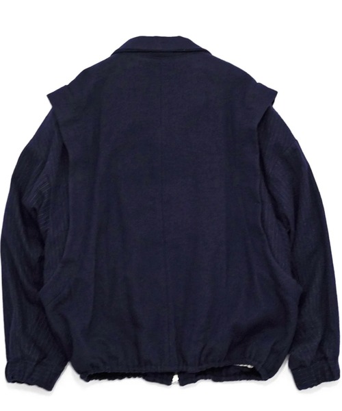 my beautiful landlet（マイビューティフルランドレット）の「【my beautiful landlet】BOILED COTTON WOOL（ブルゾン・メンズ・ブラック/ライトベージュ/ネイビー/マスタード・0/1）」の16枚目の写真