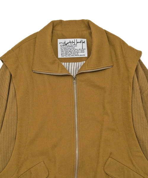 my beautiful landlet（マイビューティフルランドレット）の「【my beautiful landlet】BOILED COTTON WOOL（ブルゾン・メンズ・ブラック/ライトベージュ/ネイビー/マスタード・0/1）」の17枚目の写真