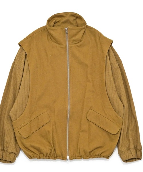 my beautiful landlet（マイビューティフルランドレット）の「【my beautiful landlet】BOILED COTTON WOOL（ブルゾン・メンズ・ブラック/ライトベージュ/ネイビー/マスタード・0/1）」の18枚目の写真