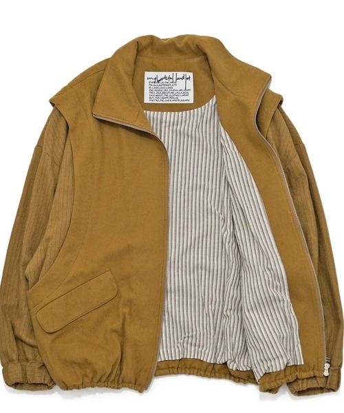 my beautiful landlet（マイビューティフルランドレット）の「【my beautiful landlet】BOILED COTTON WOOL（ブルゾン・メンズ・ブラック/ライトベージュ/ネイビー/マスタード・0/1）」の20枚目の写真