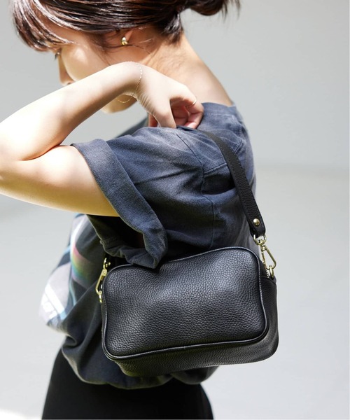SLOBE IENA別注　マルコビアンキー二　ブラウンレザーショルダーバッグ SLOBE IENA別注 マルコビアンキー二 ブラウンレザーショルダー