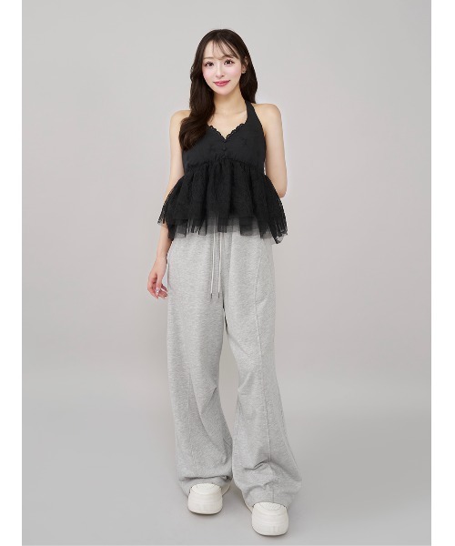 Darich ホルターペプラムレーストップス ダーリッチ Darich ホルターペプラムレーストップス （ブラック