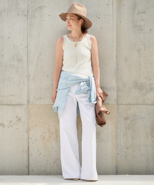 Deuxieme Classe（ドゥーズィエムクラス）の「【JOHNBULL/ジョンブル】TANKTOP（Tシャツ/カットソー・レディース・アイボリー/ブラウン・FREE）」の3枚目の写真