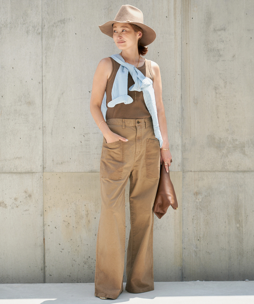 Deuxieme Classe（ドゥーズィエムクラス）の「【JOHNBULL/ジョンブル】TANKTOP（Tシャツ/カットソー・レディース・アイボリー/ブラウン・FREE）」の4枚目の写真