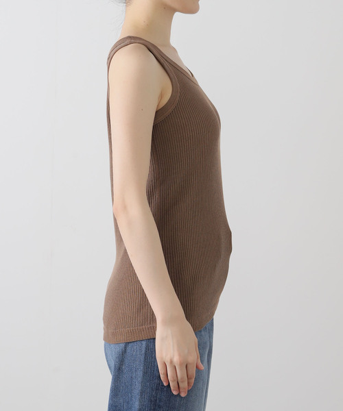 Deuxieme Classe（ドゥーズィエムクラス）の「【JOHNBULL/ジョンブル】TANKTOP（Tシャツ/カットソー・レディース・アイボリー/ブラウン・FREE）」の17枚目の写真