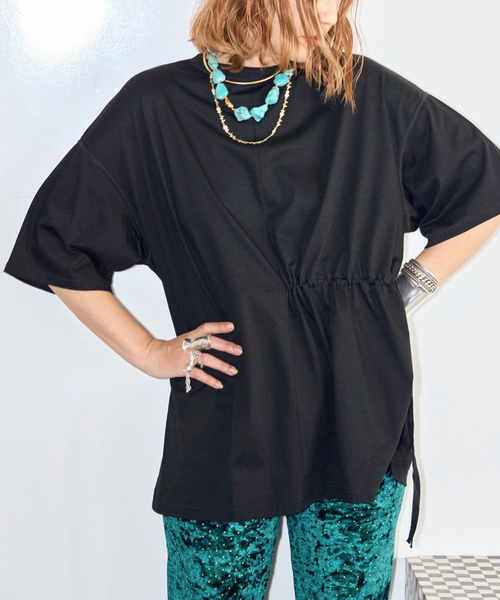 ONESIDE GATHER TOP：カットソー（Tシャツ/カットソー