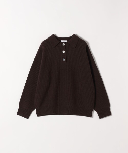 SHIPS any(シップス エニィ)の「SHIPS any:〈手洗い可能〉AQUA カシミヤ ミックス ポロ ニット(ニット/セーター・レディース・ナチュラル/ブラウン/イエロー・ONE SIZE)」の8枚目の写真