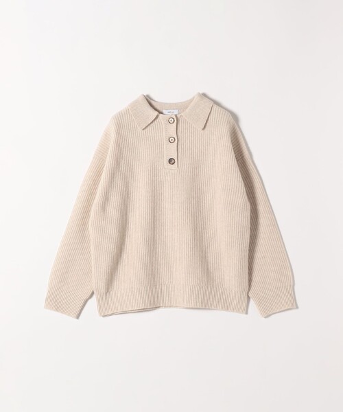 SHIPS any(シップス エニィ)の「SHIPS any:〈手洗い可能〉AQUA カシミヤ ミックス ポロ ニット(ニット/セーター・レディース・ナチュラル/ブラウン/イエロー・ONE SIZE)」の13枚目の写真