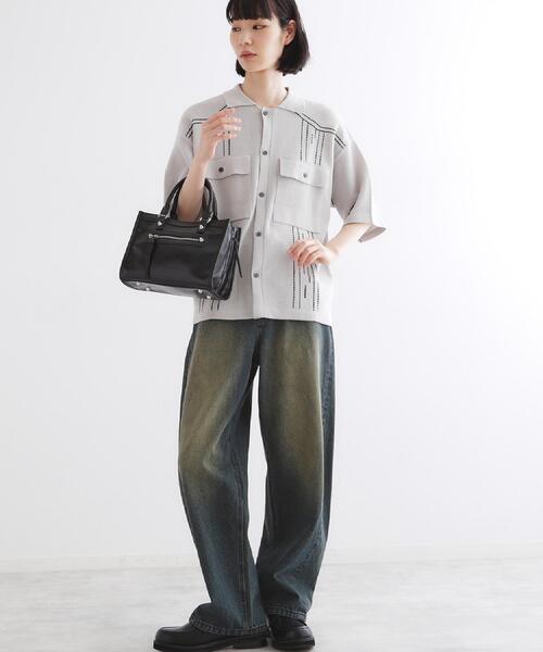 tk.TAKEO KIKUCHI(ティーケータケオキクチ)の「【FANCYシリーズ】スタッズスクエアボストンバッグ(ショルダーバッグ・メンズ・ブラック/ブラウン系その他/ベージュ系・00)」の20枚目の写真