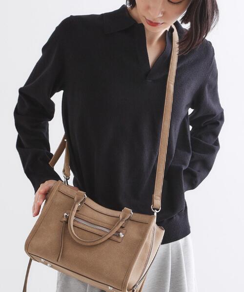 tk.TAKEO KIKUCHI(ティーケータケオキクチ)の「【FANCYシリーズ】スタッズスクエアボストンバッグ(ショルダーバッグ・メンズ・ブラック/ブラウン系その他/ベージュ系・00)」の13枚目の写真