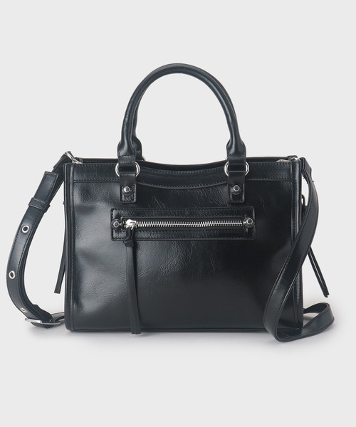 セール】【FANCYシリーズ】スタッズスクエアボストンバッグ