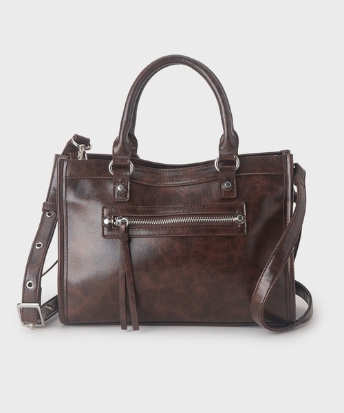 tk.TAKEO KIKUCHI(ティーケータケオキクチ)の「【FANCYシリーズ】スタッズスクエアボストンバッグ(ショルダーバッグ・メンズ・ブラック/ブラウン系その他/ベージュ系・00)」の8枚目の写真