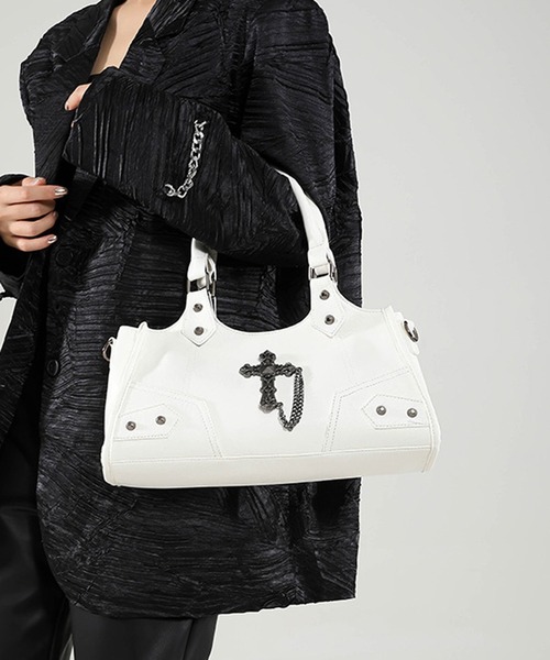 HALEY PESCA(ヘーリーペスカ)の「HALEY PESCA/クロスモチーフ 2WAY ハンドバッグ(ハンドバッグ・レディース・ブラウン/ブラック/ブルー/ホワイト/レッド・FREE)」の7枚目の写真