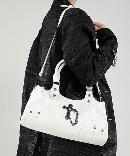 HALEY PESCA(ヘーリーペスカ)の「HALEY PESCA/クロスモチーフ 2WAY ハンドバッグ(ハンドバッグ・レディース・ブラウン/ブラック/ブルー/ホワイト/レッド・FREE)」の8枚目の写真