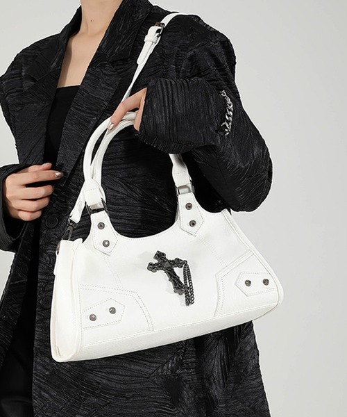 HALEY PESCA(ヘーリーペスカ)の「HALEY PESCA/クロスモチーフ 2WAY ハンドバッグ(ハンドバッグ・レディース・ブラウン/ブラック/ブルー/ホワイト/レッド・FREE)」の9枚目の写真