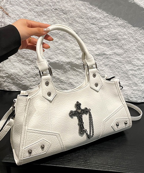 HALEY PESCA(ヘーリーペスカ)の「HALEY PESCA/クロスモチーフ 2WAY ハンドバッグ(ハンドバッグ・レディース・ブラウン/ブラック/ブルー/ホワイト/レッド・FREE)」の10枚目の写真