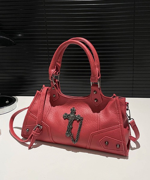 HALEY PESCA(ヘーリーペスカ)の「HALEY PESCA/クロスモチーフ 2WAY ハンドバッグ(ハンドバッグ・レディース・ブラウン/ブラック/ブルー/ホワイト/レッド・FREE)」の12枚目の写真