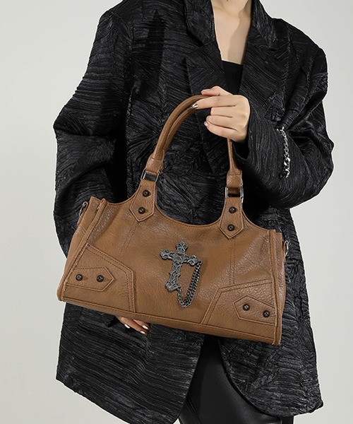 HALEY PESCA(ヘーリーペスカ)の「HALEY PESCA/クロスモチーフ 2WAY ハンドバッグ(ハンドバッグ・レディース・ブラウン/ブラック/ブルー/ホワイト/レッド・FREE)」の20枚目の写真