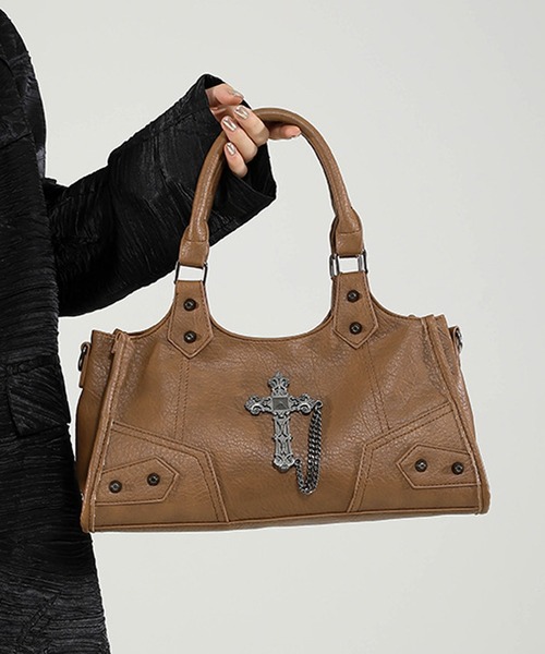 HALEY PESCA(ヘーリーペスカ)の「HALEY PESCA/クロスモチーフ 2WAY ハンドバッグ(ハンドバッグ・レディース・ブラウン/ブラック/ブルー/ホワイト/レッド・FREE)」の22枚目の写真